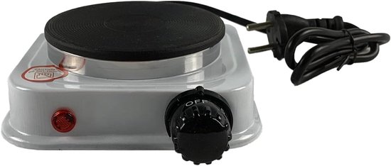 SnelShoppen - Mini Elektrische Kookplaat 500W, Draagbaar met Gietijzeren Plaat, Ideaal voor Camping, Tuin, Keuken en Noodgebruik van Snelshoppen — afbeelding 3