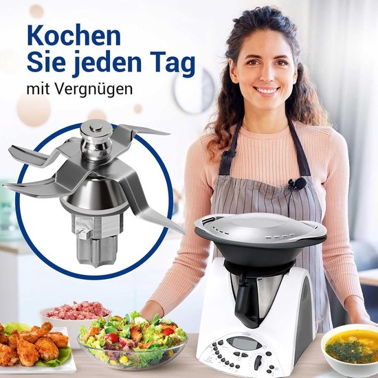 Solidchoice- Vervangend Mes voor Thermomix TM31 - Roestvrij Stalen Messen - Afdichtingsring - Vaatwasmachinebestendig - Duurzaam - Geschikt voor Kneden/Malen/Mixen - Mixerblad van Solidchoice — afbeelding 2