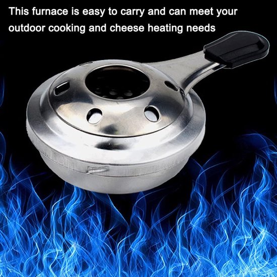 Mini Fondue Branders voor Camping en Reizen - RVS Alcohol Branders, Kooktoestel en Grill voor Buitenactiviteiten — afbeelding 4