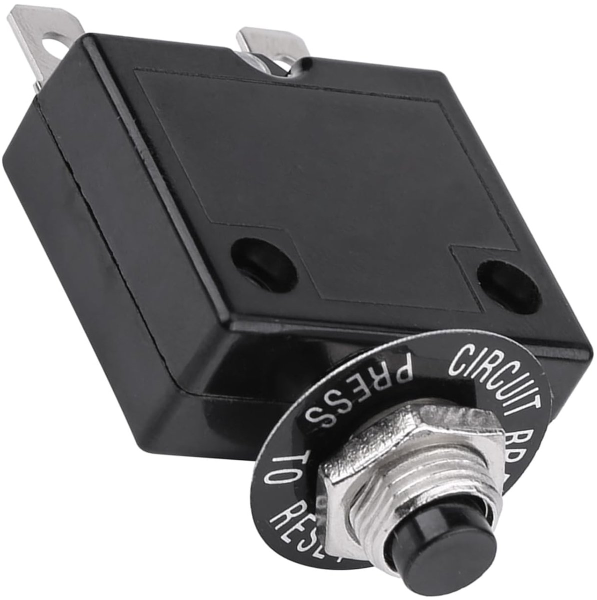 Thermische Schakelaar Kunststof Metalen Stroomonderbreker DC 50V AC 125V Overstroom-overbelastingsbeveiliging voor Auto-industrie Maritiem Industrieel Gebruik (15A)