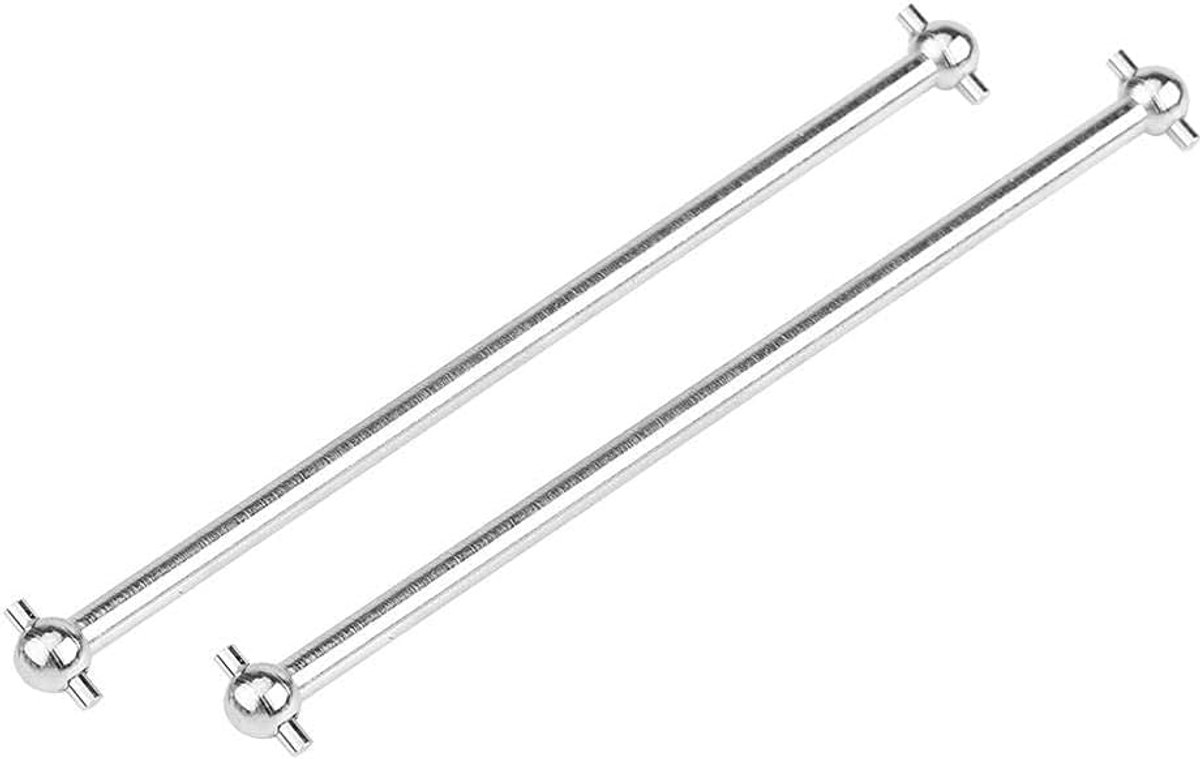 2 stuks RC aandrijfassen, 101mm metalen RC auto hond bot aandrijfassen RC accessoires voor FS 53633/51805/51806 1/10 schaal RC auto(583104TArgento)