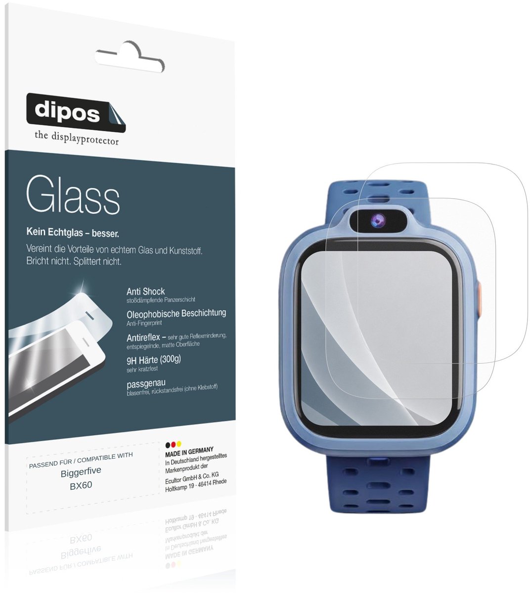 dipos – 2x Matte Pantserfolie geschikt voor Biggerfive BX60 | 9H Screenprotector