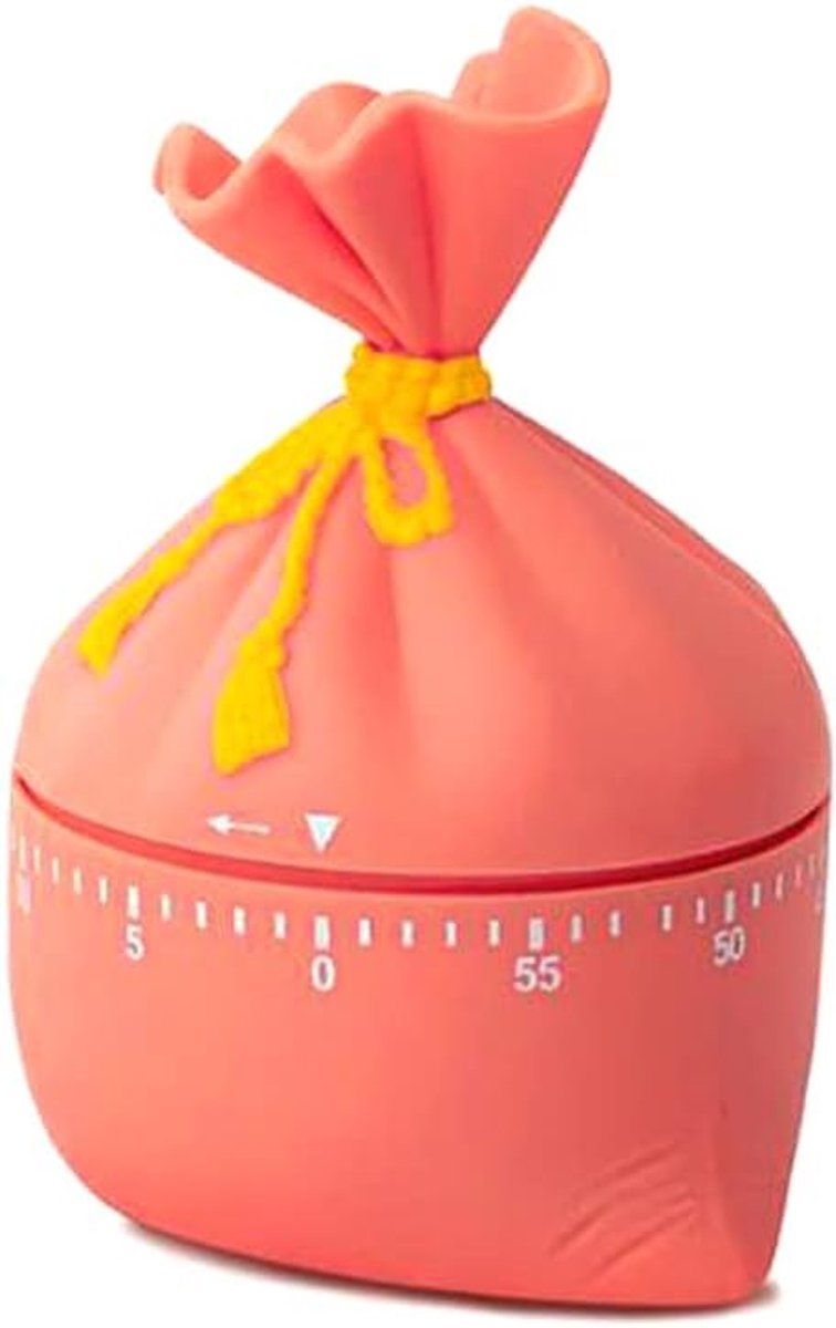 Gift Bag Modeling Time Manager, Student Learning Self-Discipline Herinnering Mechanische Timer, Keuken Mechanische Countdown Timer - Rood