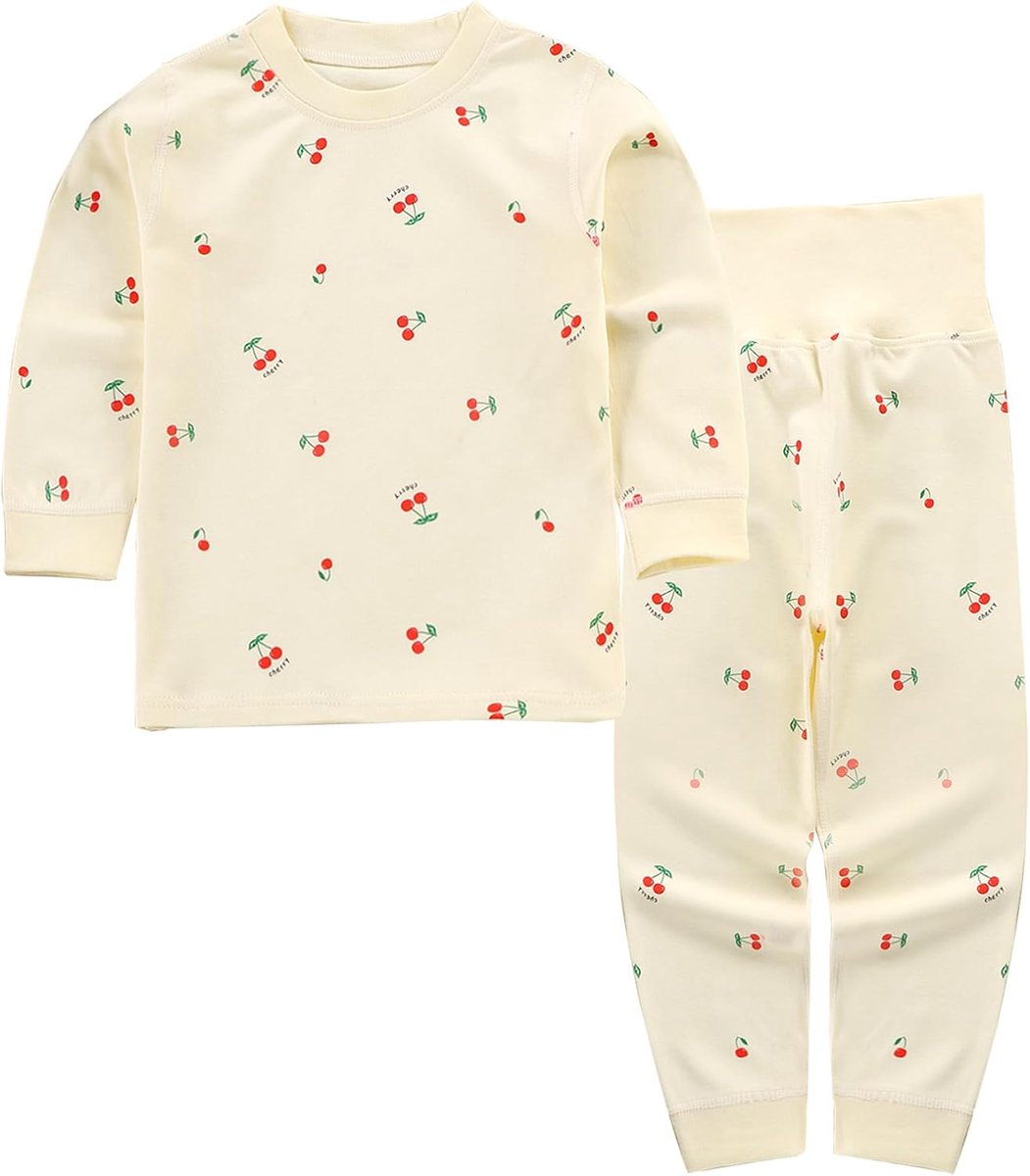 100% Katoenen Baby Jongens Meisjes Pyjama Set Nachtkleding Met Lange Mouwen