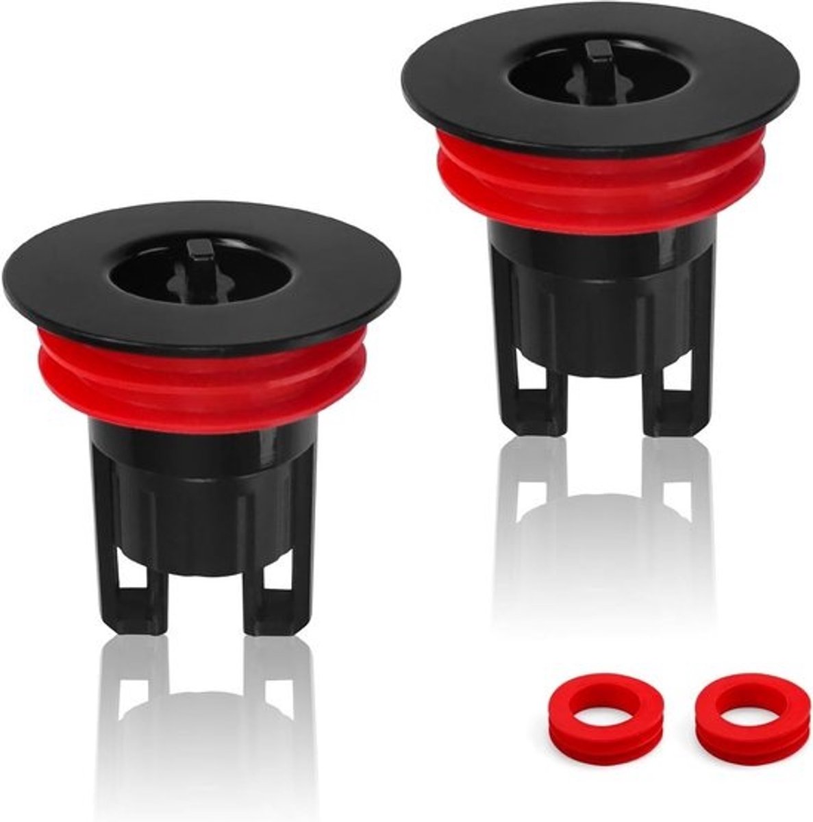 Geurafsluiter Douche - Vloerputafdekking - Geuren Buiten Houden - Magnetische Afdichting - 2 Stuks - Zwart
