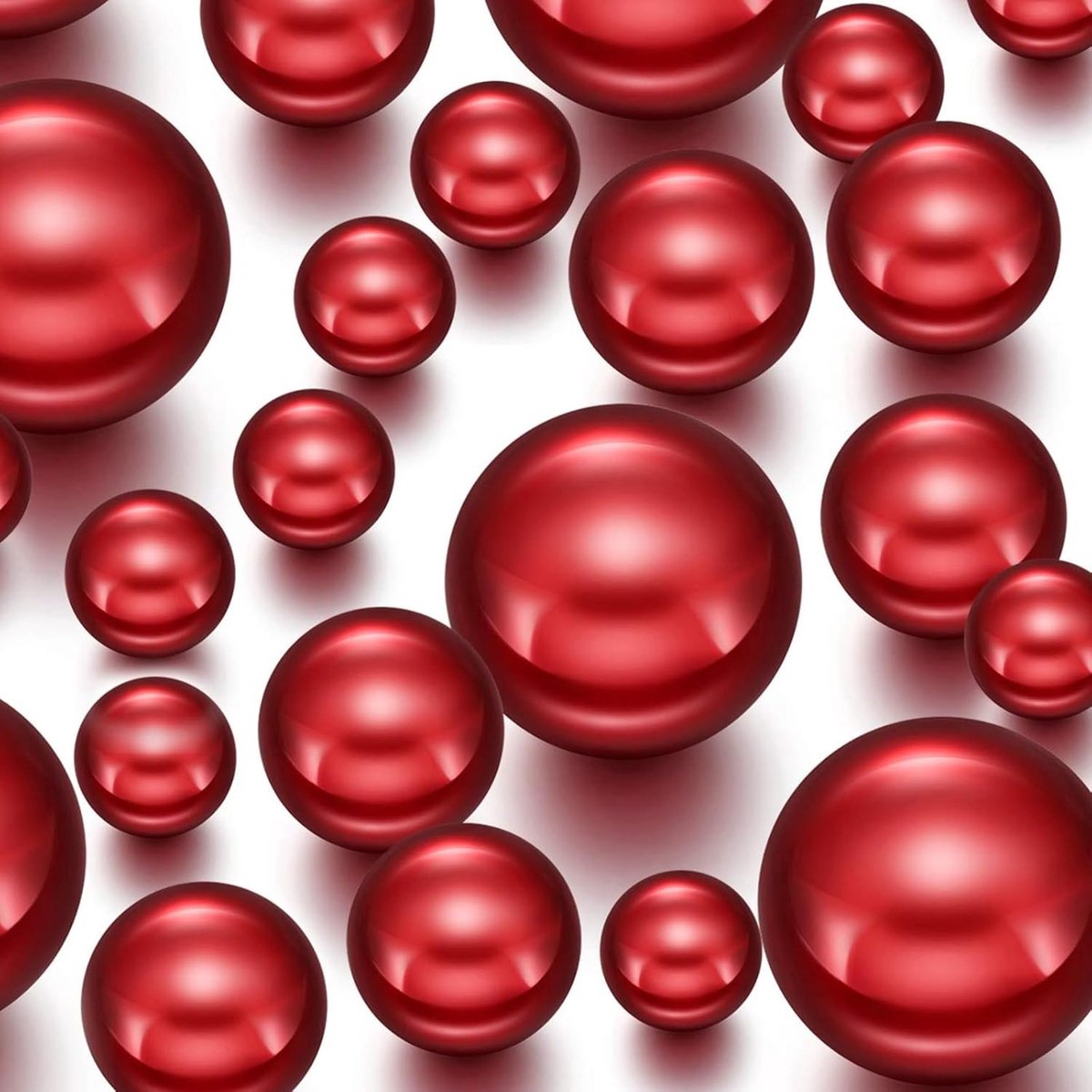 Kralen, Geen Gat, Acryl Kunstparels, 8/14/20 mm losse Kralen Voor het Maken van Sieraden, doe-het-zelf Sieraden, Drijvende en Vazenvulling, Feestdecoraties (Rood)