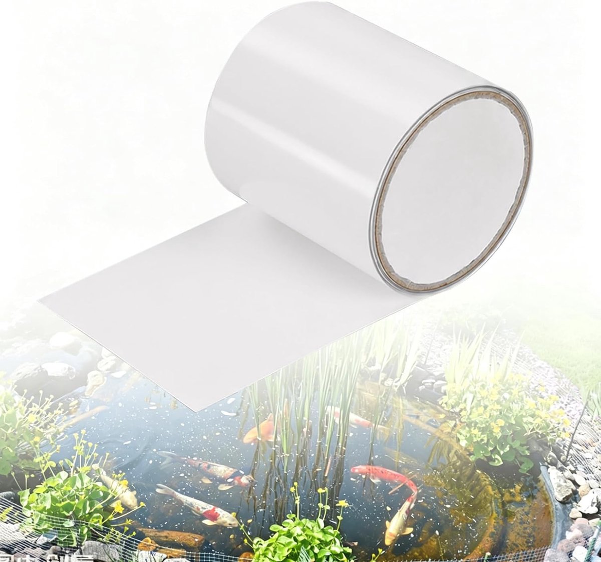 Vijverfolie reparatietape 10 × 150 cm, waterdicht plakband (10 cm x 150 cm, wit) - ShopVlot