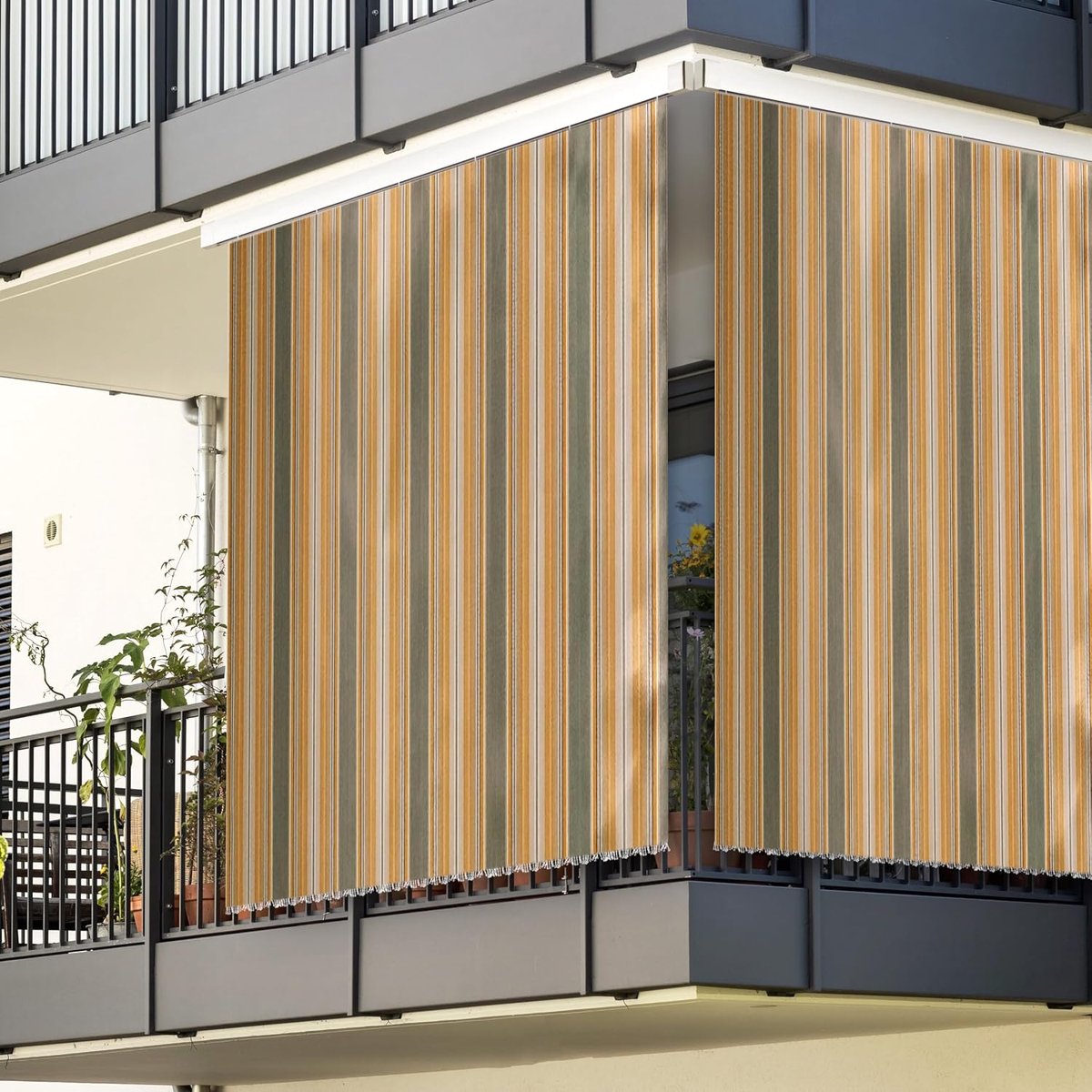 Premium Sun Shade for Balcony, Patio or Porch, Outdoor Sun Shade with Rings and Hooks, High Quality Fabric - ShopVlot