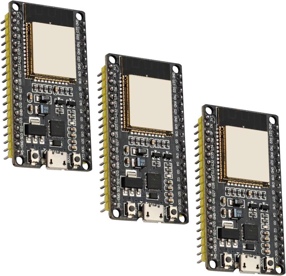 ESP ontwikkelplaat 38 pin - dual core 2.4GHz WiFi Bluetooth - CP-2102 chip - ideaal voor Arduino projecten - ShopVlot