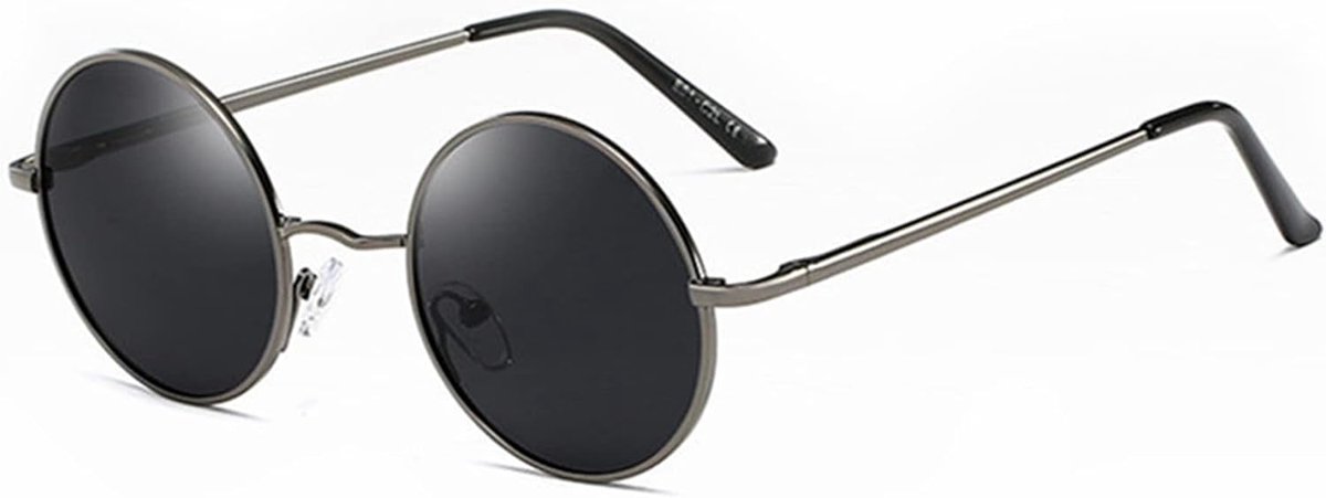 Zonnebril Ronde Heren Dames Gepolariseerd UV400 Metalen Frame Klassieke Retro Bril