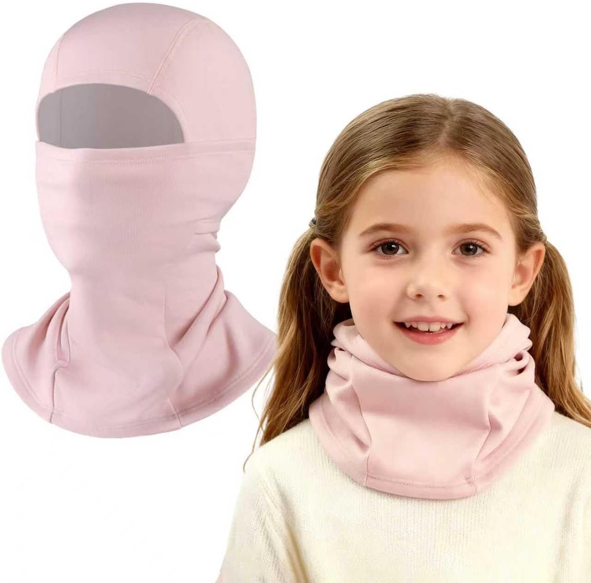 Bivakmuts voor kinderen, winddicht, thermo-balaclava, stormmasker voor jongens en meisjes, voor skiën, outdoor, sport, fietsen, koudebestendig, plus fleece gezichtsmasker