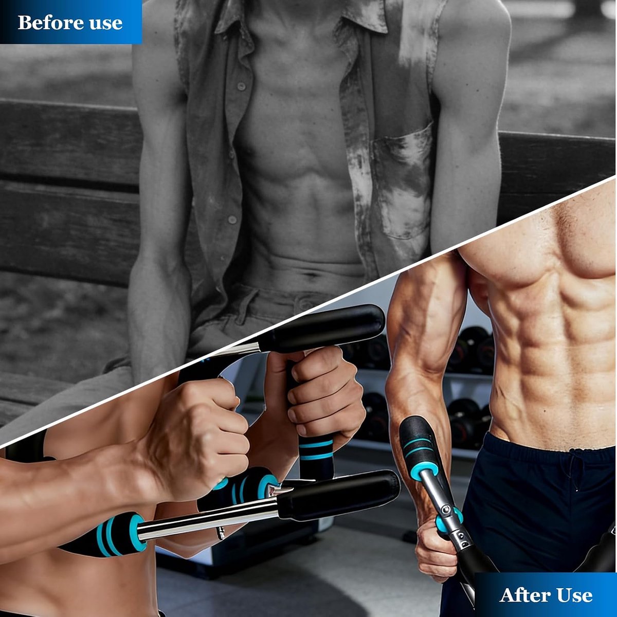 Twister Arm Exerciser, 3-traps instelbaar, borstexpander, Schouderexpander, Doelen Biceps, Triceps, Rug, Bovenlichaam, Binnendij Workout Tool voor Krachttraining voor Fitness Overal