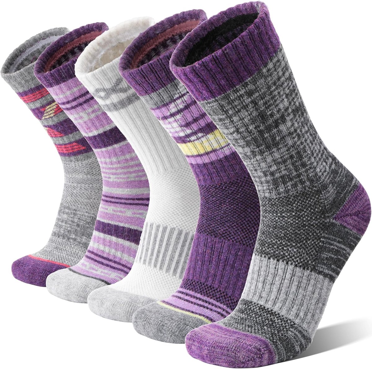 Sokken, thermisch, winterwarm, vochtregulerend, gepolsterde outdoorsokken voor vrouwen en mannen