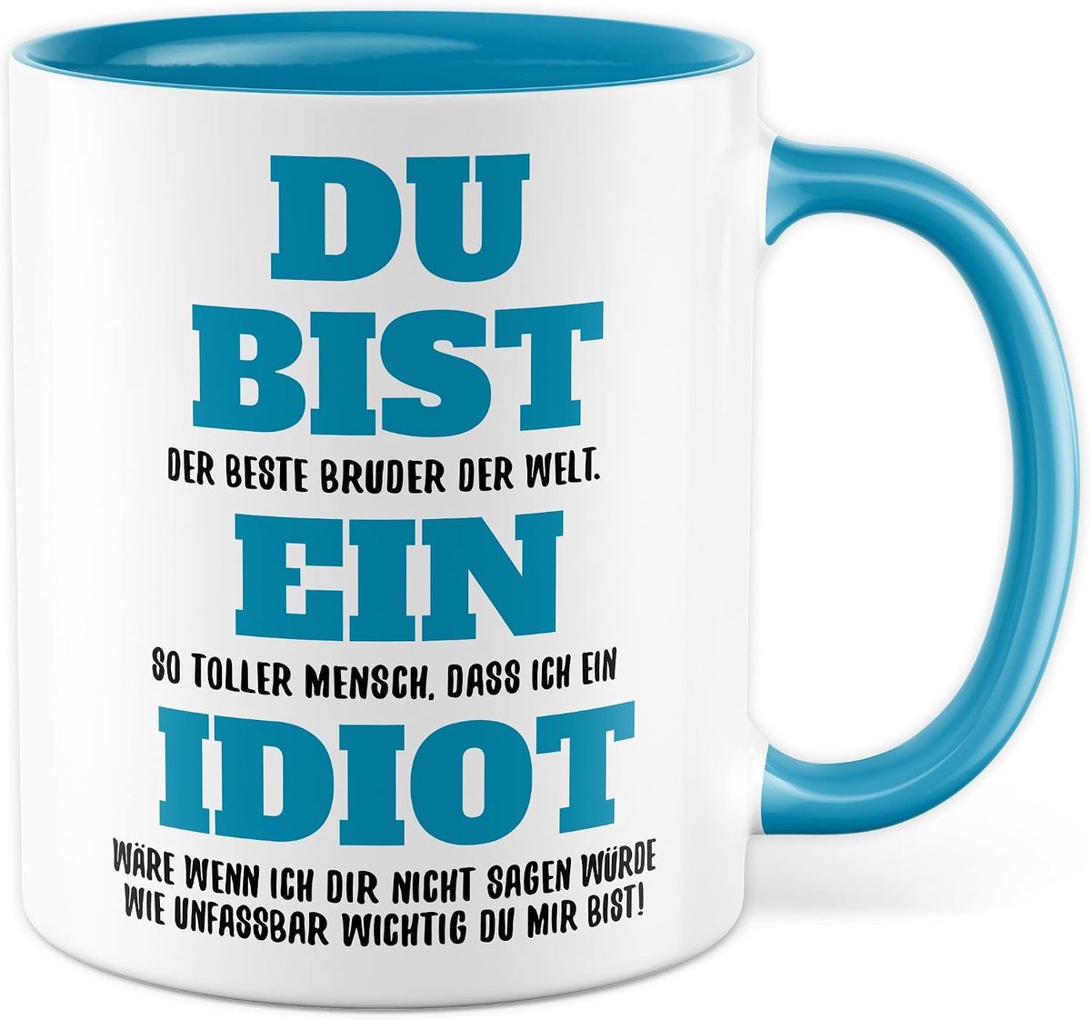 Mok cadeau, DU BIST de beste broer der Welt cadeau-idee broer koffiemok met spreuk liefdevolle koffiebeker broer of zus grappige grappige mok theekop (broer)