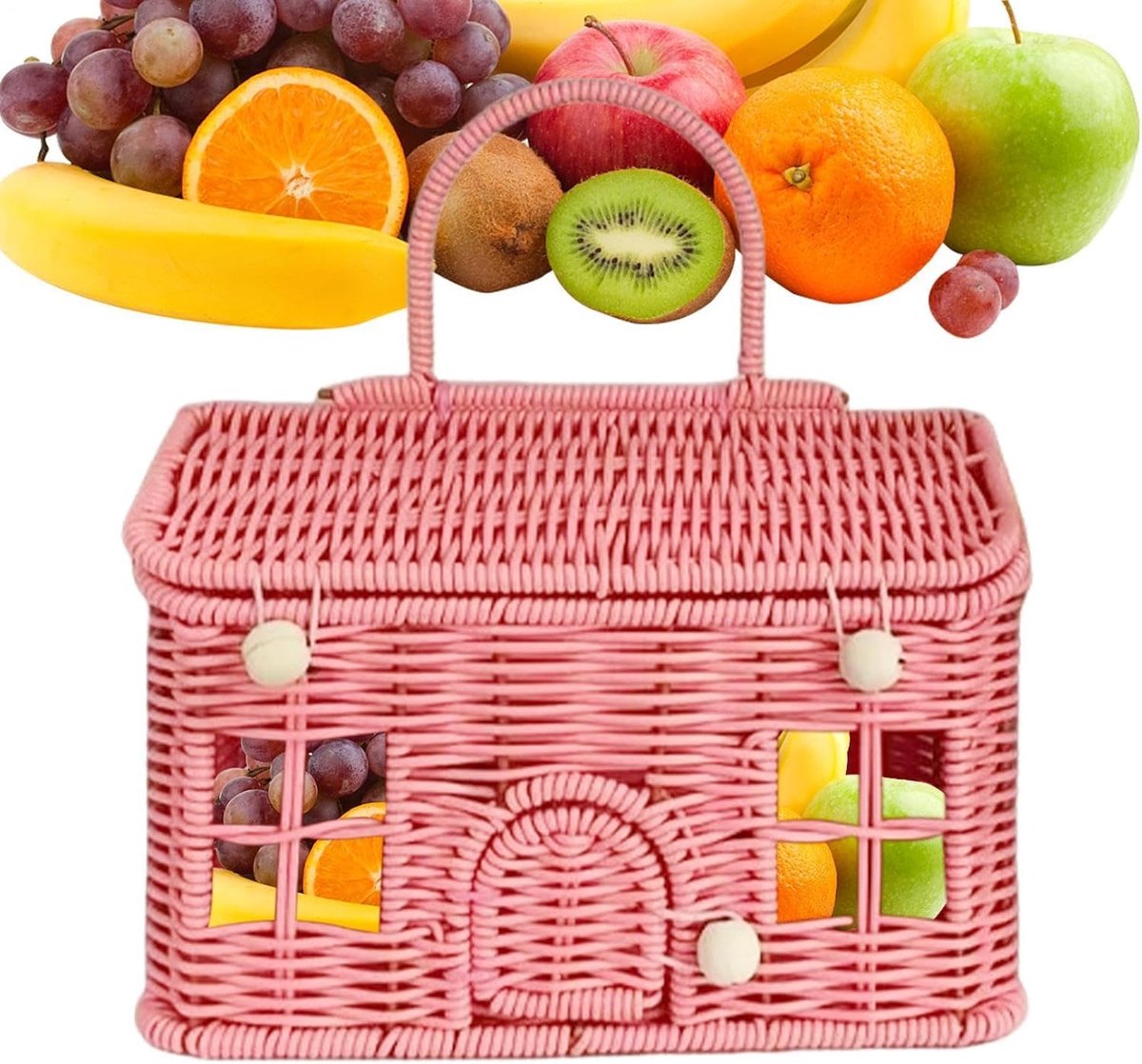 Mand deksel huis vorm display bak