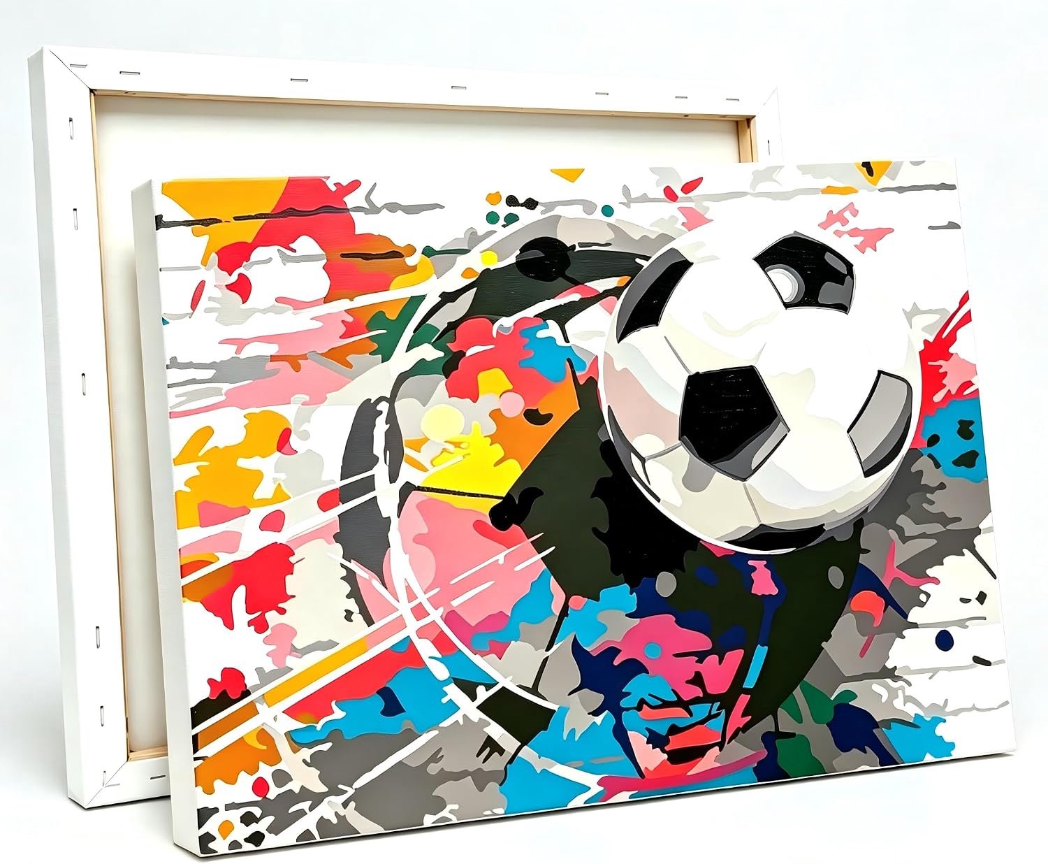 Schilderen op Nummer - 30x40 cm - Voetbal - DIY Kit voor Kinderen en Volwassenen - Homevero