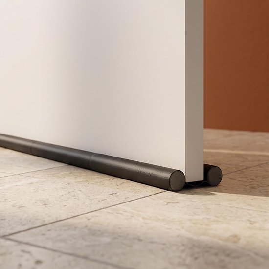 6 stuks tochtstoppers voor deuren, 96 cm, zwart, PU-deurafdichting, tochtstopper, tochtstopper voor de onderkant van de deur, windstopper, deurtochtstopper, deurafdichting, bescherming tegen — afbeelding 5