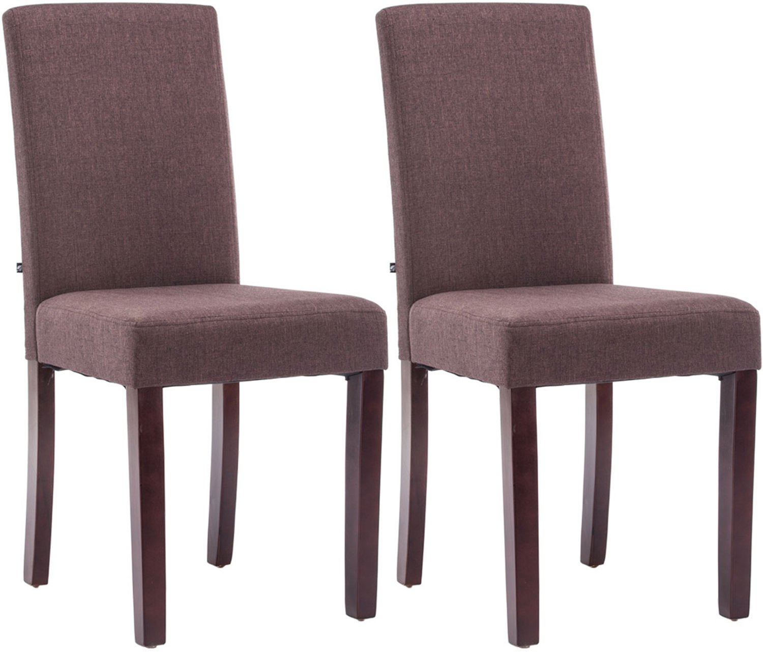 Eetkamerstoelen - Set van 2 - Stof - Bruin