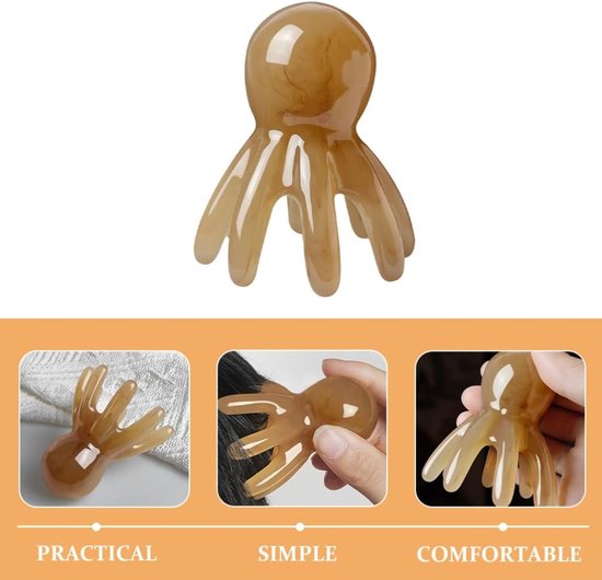 5 Stuks Octopus Hoofdmassage Kam Puntmassage Kam Gua Sha Tool Spa Handmassage Tool Voor Zus En Geliefde — afbeelding 3
