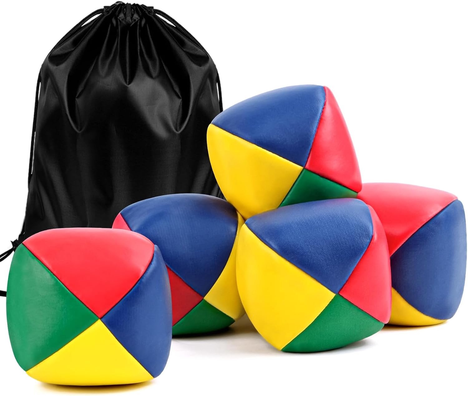 Jongleerballen voor Kinderen - Meerkleurig - 5 cm - Zachte PU-Leer Jongleerballen - Voor Beginners en Volwassenen