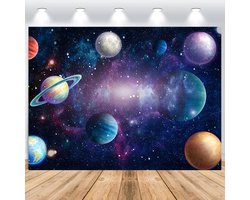 Photo Background Space 2.2x1.5m Universe Outdoor Space Galaxy Nebula Photography Backdrop for Kids Boys Girls Birthday - ShopVlot
