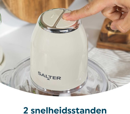 Salter Retro Voedselsnijder - 2 Snelheden - Roestvrijstalen Messen — afbeelding 4