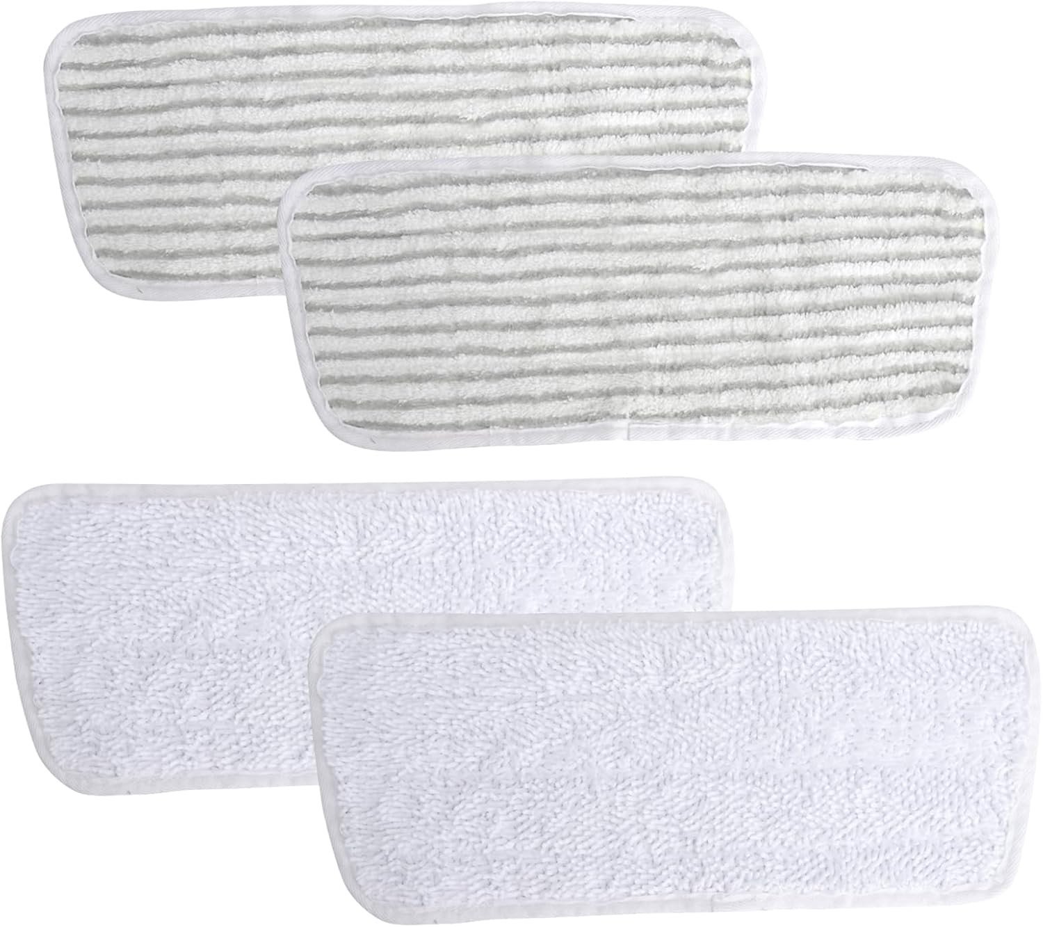 4 Stuks Vervangende Mop Covers voor Stoomreiniger - Wasbare en Herbruikbare Flat Mop Pads voor Efficiënte Reiniging