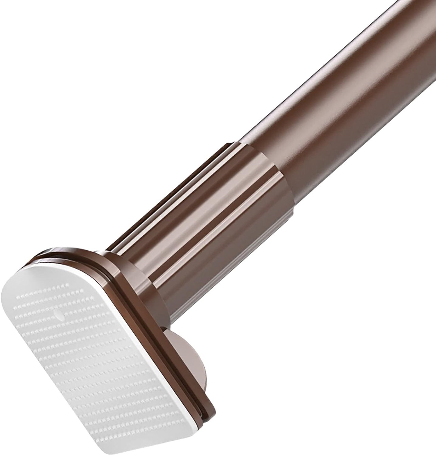 Never Roest Extra Lange Spanning Douchegordijnstang met Haken Bruin 370 420 cm Geen Vallen Lente Spanning Staaf voor Badkamer en Keuken
