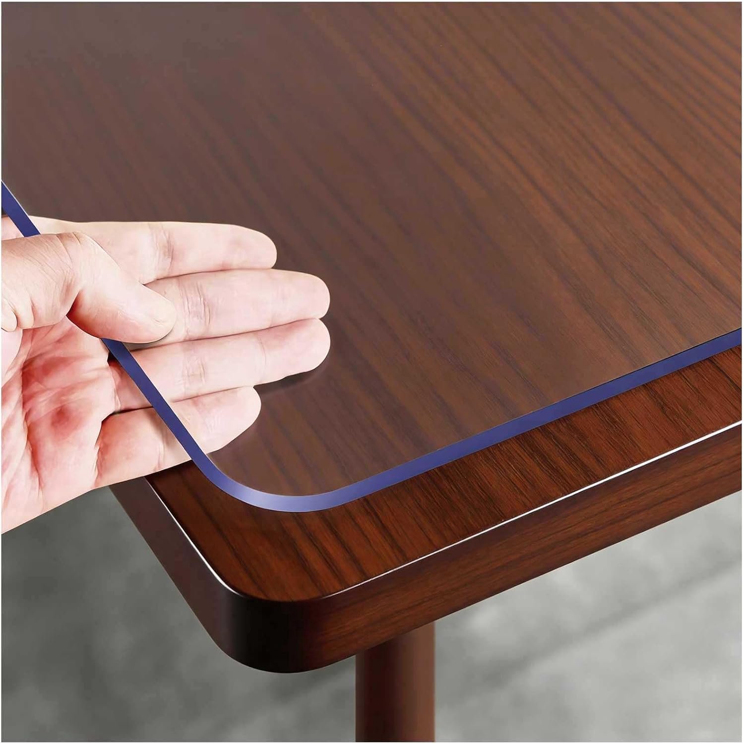 42"x56" Clear PVC Tafelhoes Protector 2mm Dikke Waterdichte Gemakkelijk schoon te maken Transparante Mat voor Eetkamer Dresser TV Kast Meubelbescherming