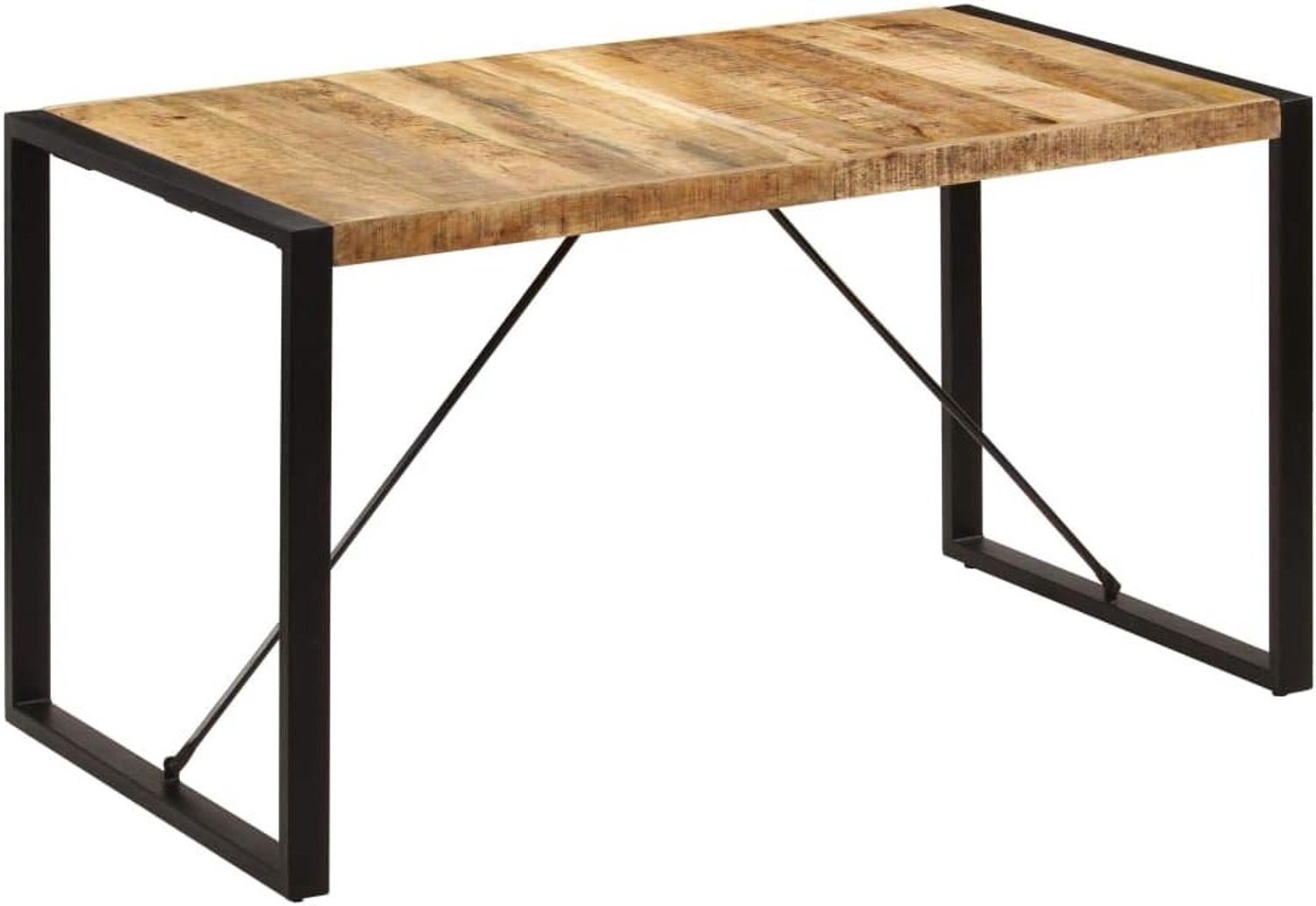 Eettafel, 140 x 70 x 75 cm, massief mangohout, moderne eettafel, tuineettafel, SPU: 247420