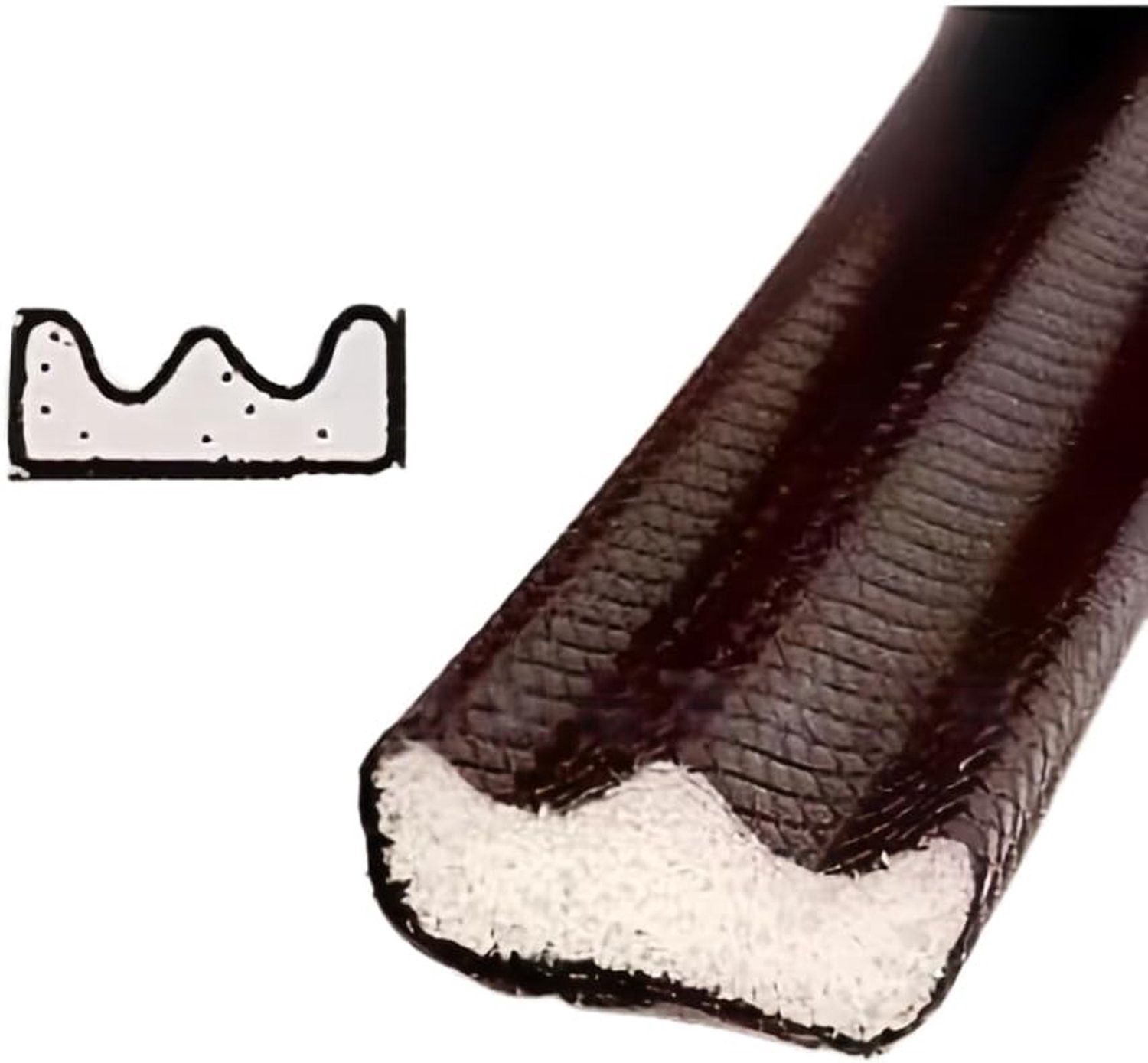 Raamafdichting 12 Meter Lange Zelfklevende Afdichtingsstrip Voor Veiligheidsdeuren Bruin Geluidsisolatie En Stofwering Voor Raamkieren Type E 9 * 4