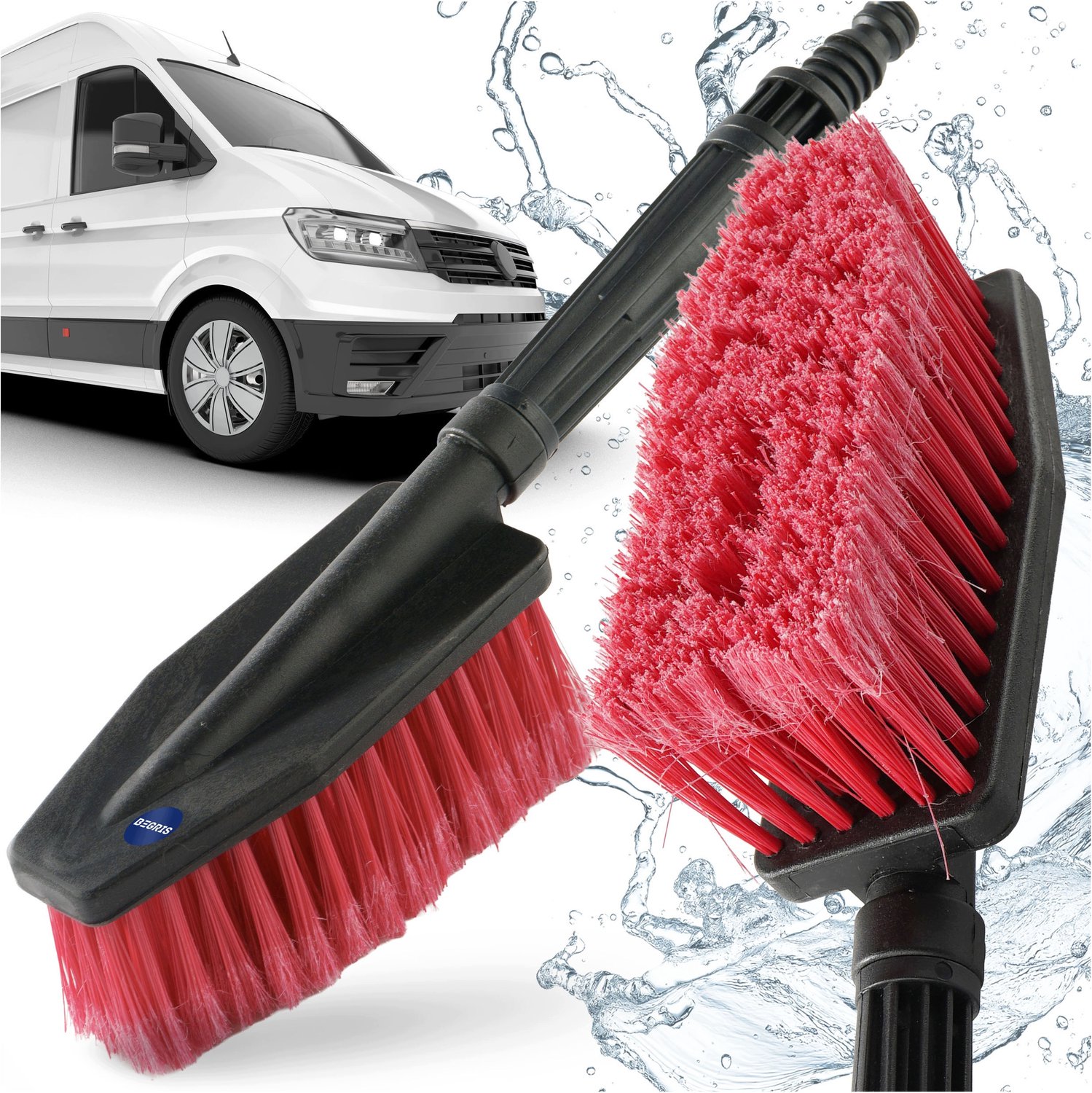 Auto Poetsborstel met Wateraansluiting - PCV Borstels voor Velgen & Lak