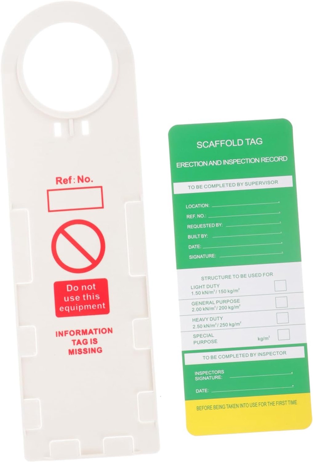 Waarschuwingsstickers Bouwplaatsborden Ladderveiligheidslabel Steigerstatushouder En Labels Steigerveiligheidsinspectielabels
