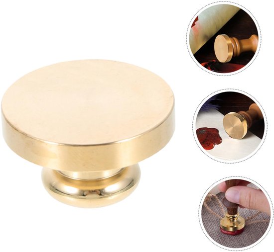 Vintage Brass Wax Seal Stamp Hoofd Lege Ronde Stempelkop Voor Creaties Trouwe Uitnodigingen Enveloppen Cadeauverpakking — afbeelding 4