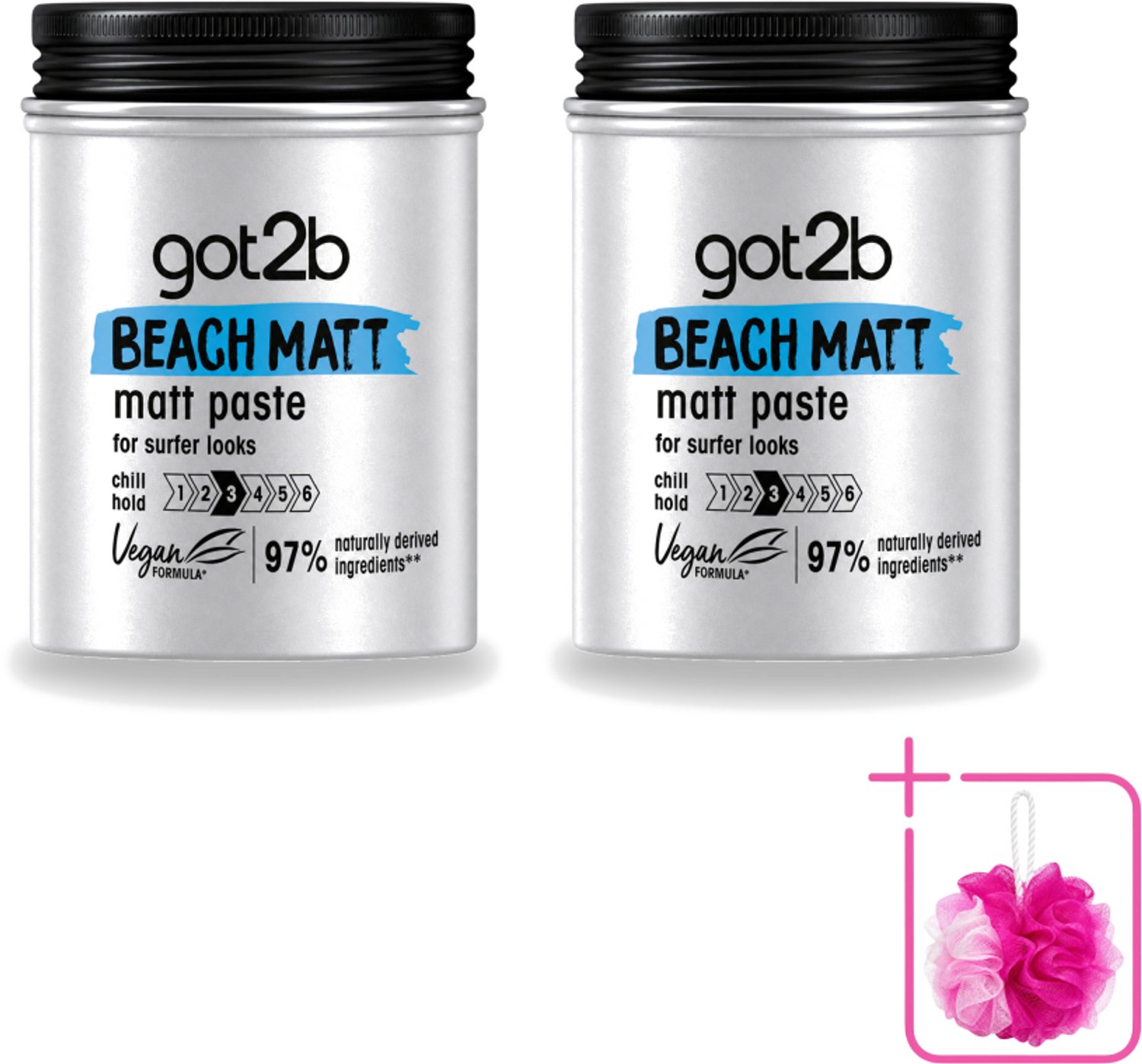 2 x Got2B - Styling Paste - Beach Matt - 100 ml - Bulkverpakking - Beach look - Matte styling