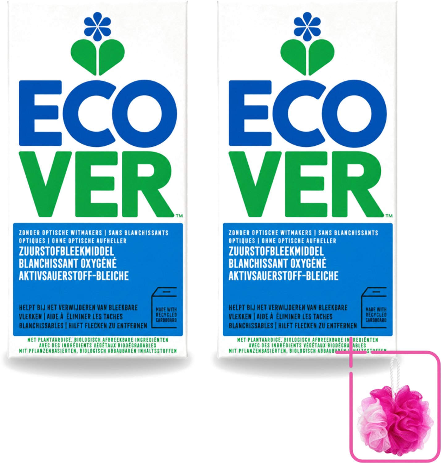 2 x Ecover - Zuurstofbleekmiddel - 400 g - Bulkverpakking - Zuurstofbleekmiddel - Douchemop - Natuurlijke wasmiddelen