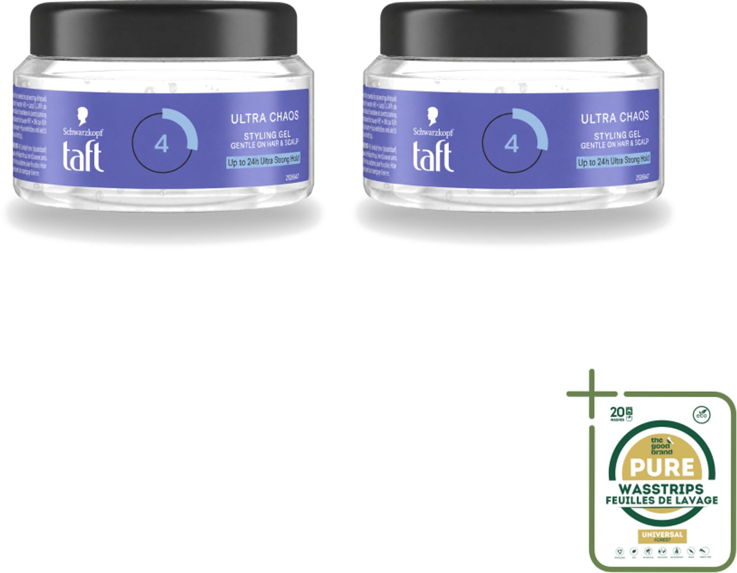 2 x Taft - Ultra Chaos 4 - Styling Gel - Creatieve fixatie - 250 ml - Haarfixatie - Creatieve Styling - Messy Look - Haar Gel - Haarstyling Gel