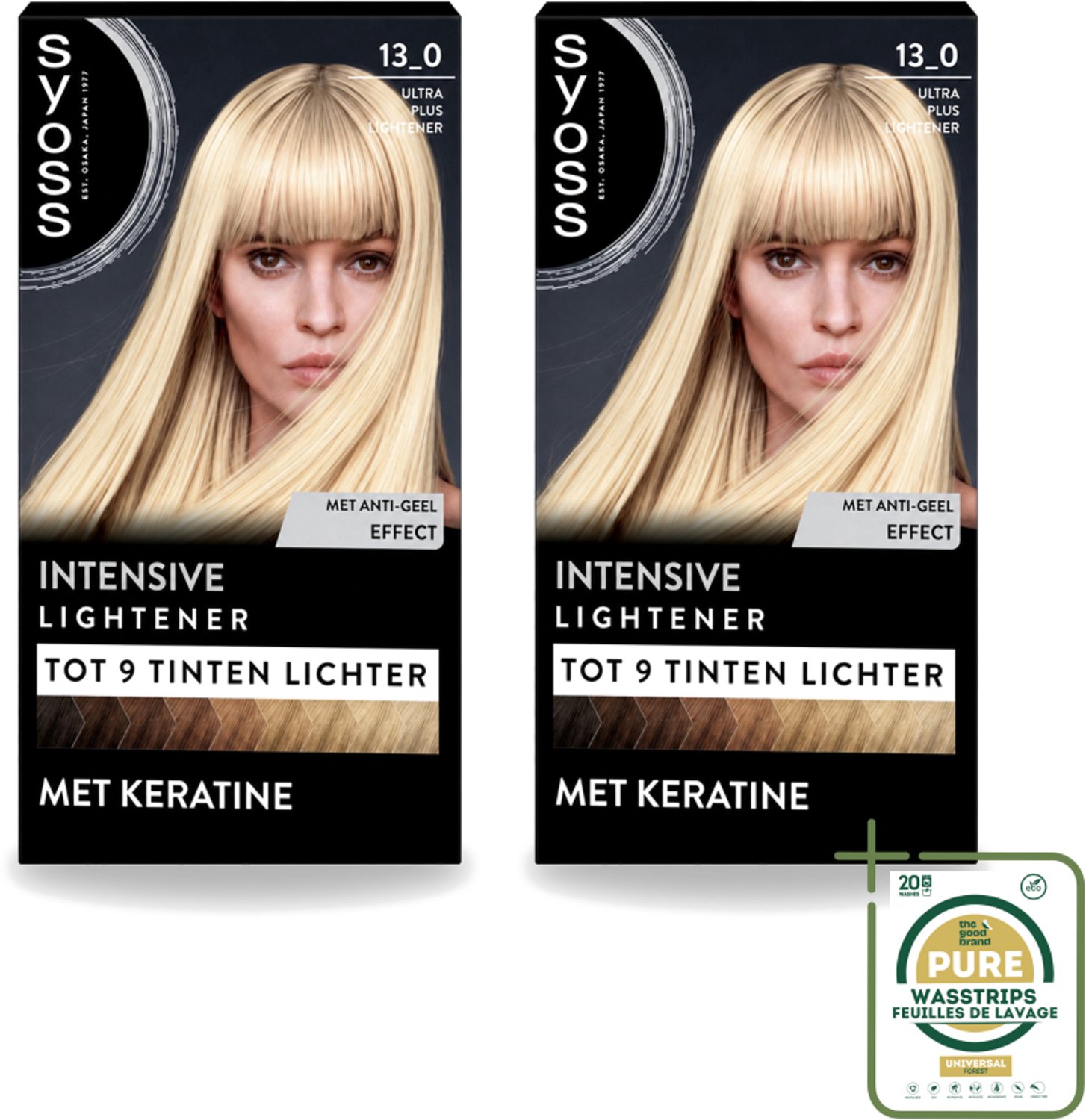 2 x SYOSS - Coloration 13-0 Ultra Plus Lightener - Haarverf - Grijsdekking - Vermindert Haarbreuk - Maximale Oplichting - Wasstrips - Haarverf - Grijsdekking - Oplichting - Keratine - Haarverzorging