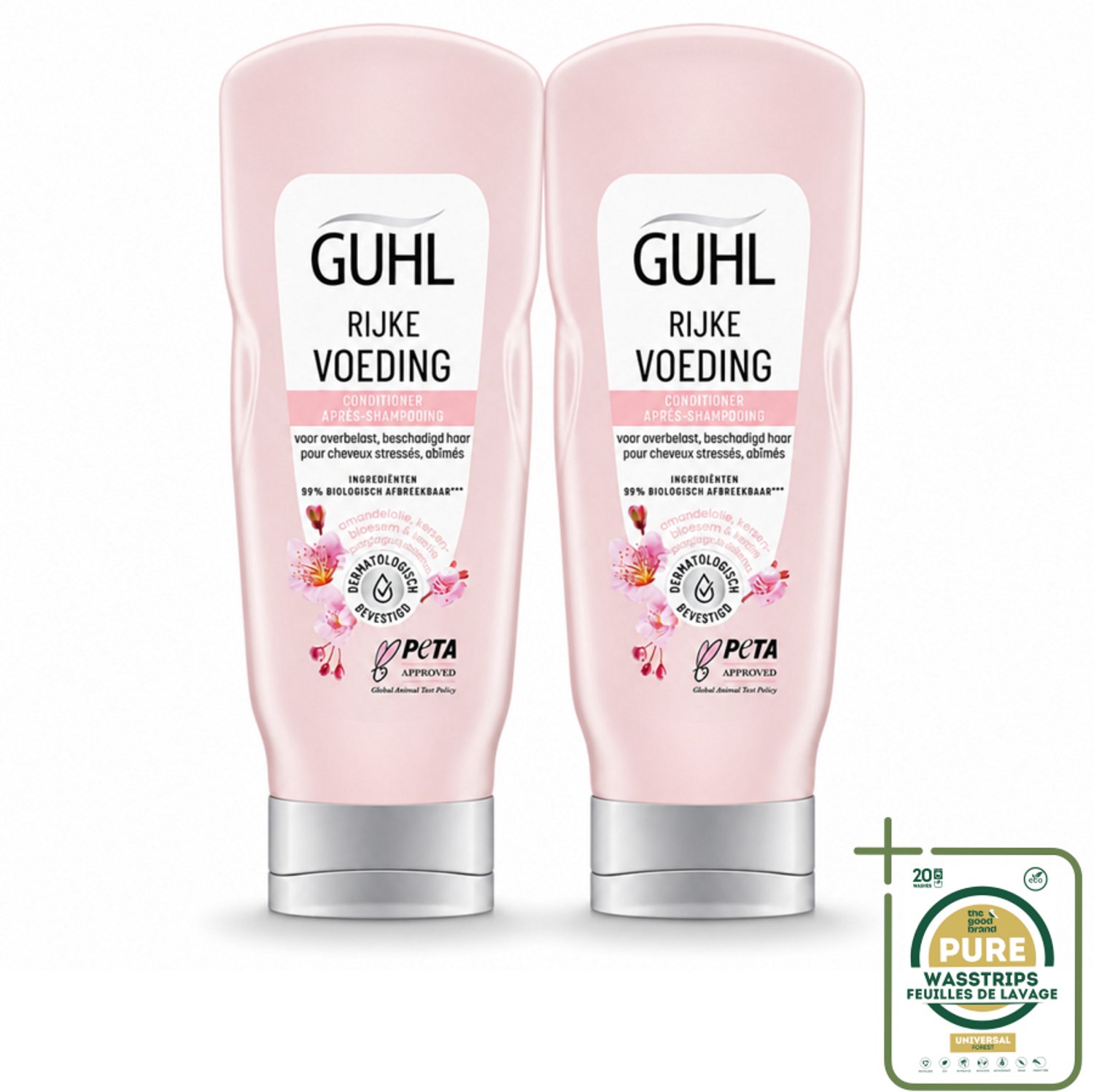 2 x Guhl - Conditioner - Rijke Voeding - 200 ml - Wasstrips - Voeding Haar - Herstel Haar - Monoi-olie - Droog Haar - Haarbreuk