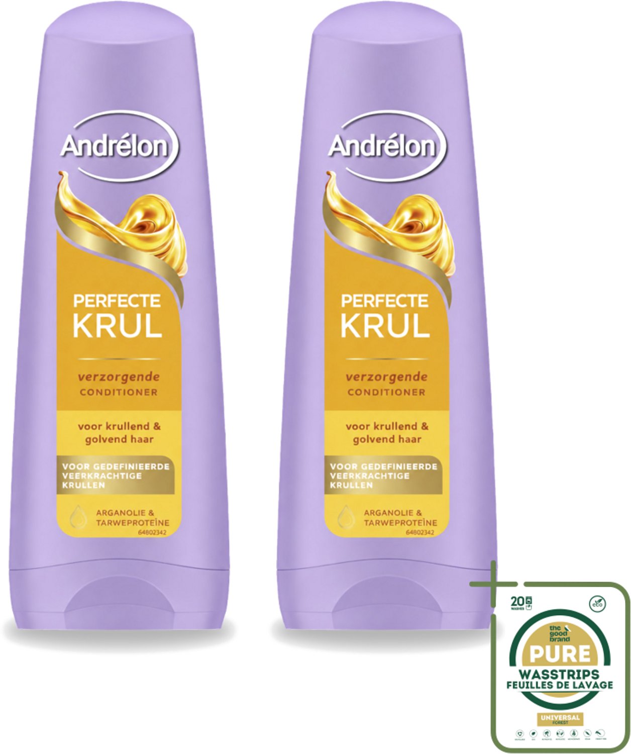 2 x Andrélon – Conditioner – Perfecte Krul – 200 ml - Wasstrips - Krullen Verzorgen - Krullen Pluisvrij - Krullen Zacht - Krullen Flexibel - Krullen Gedefinieerd