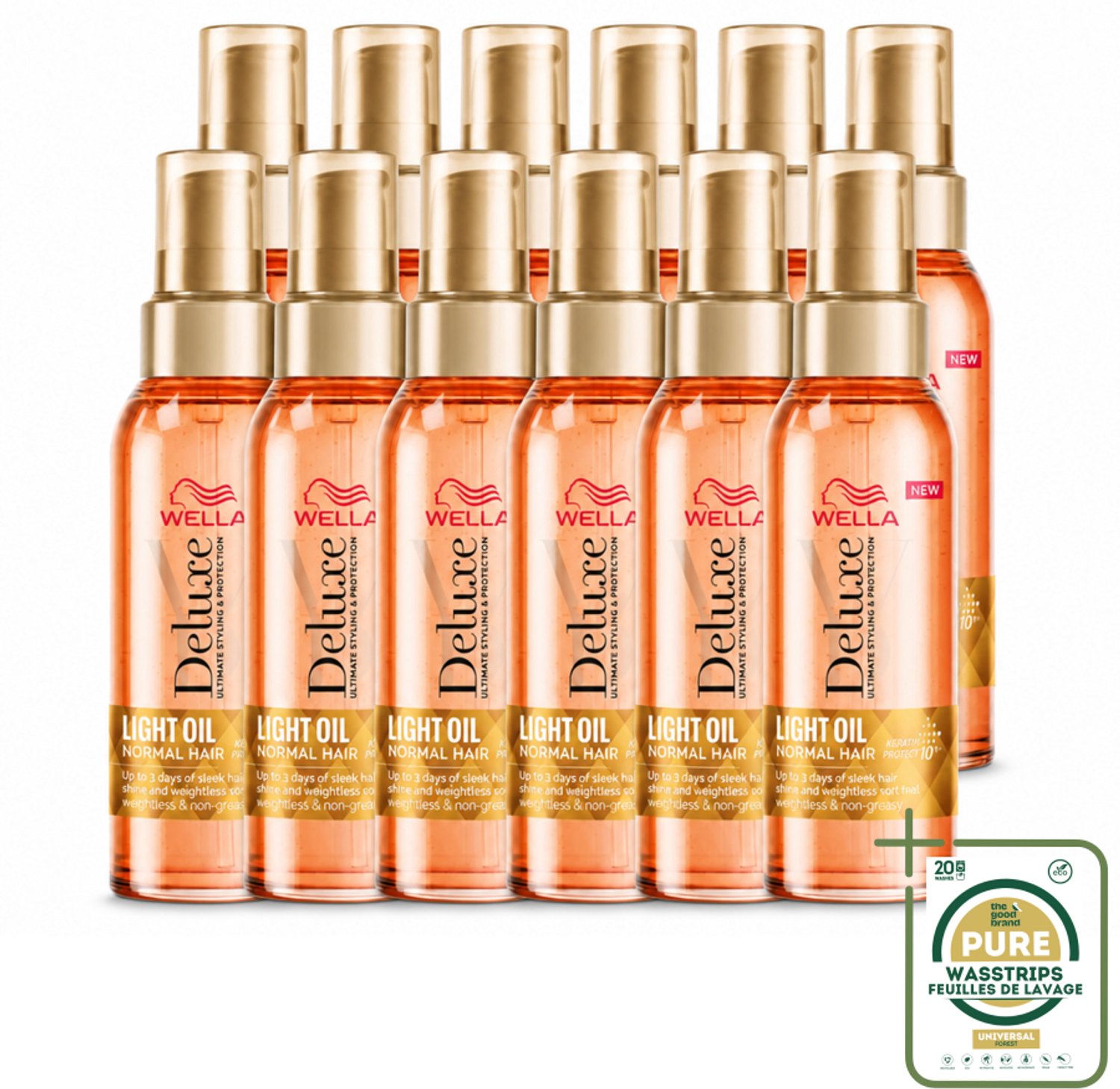 12 x Wella – Deluxe Oil Light – Haarolie – 100 ml - Haarolie - Glans - Gezond Haar - Voeding Haar - Anti-pluis