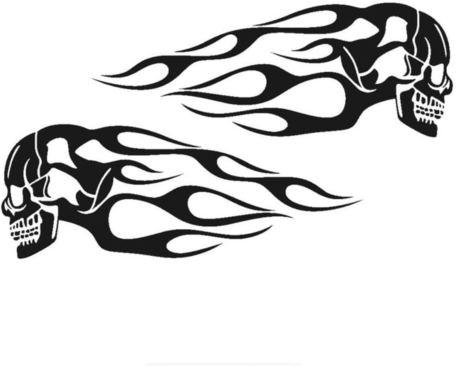 2 Stukken Motorfietstanksticker, Tanksticker, Chopper Motorfiets Tanksticker, Sticker ter Bescherming van de Motorfietstank, Geschikt voor Auto's, Motorfietsen, Helmen, Koelkasten(Zwart)