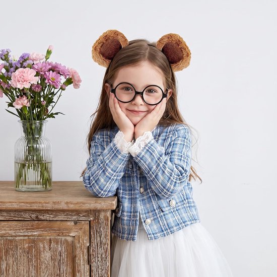 2 stuks accessoires Chipmunk set, haarbanden met oren, brilmontuur voor cosplay, Halloween, carnaval, themafeest — afbeelding 5
