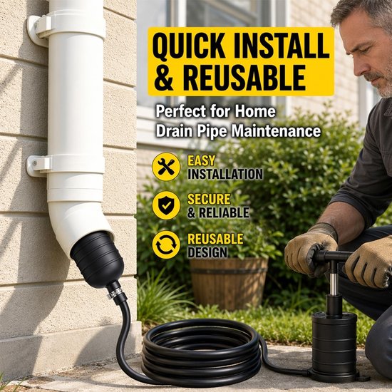 Opblaasbare pijpstopper 110mm - PVC afdichtbladder voor riolering, waterdicht en duurzaam — afbeelding 2