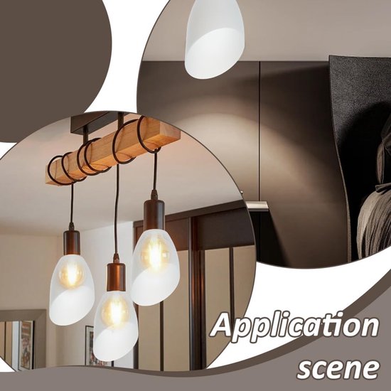 10 stuks acryl lampenkappen, hoefijzer vervanging lampenkap witte lamp licht cover voor woonkamer slaapkamer vloerlampen, 91,5 x 87,5 x 135 mm — afbeelding 2