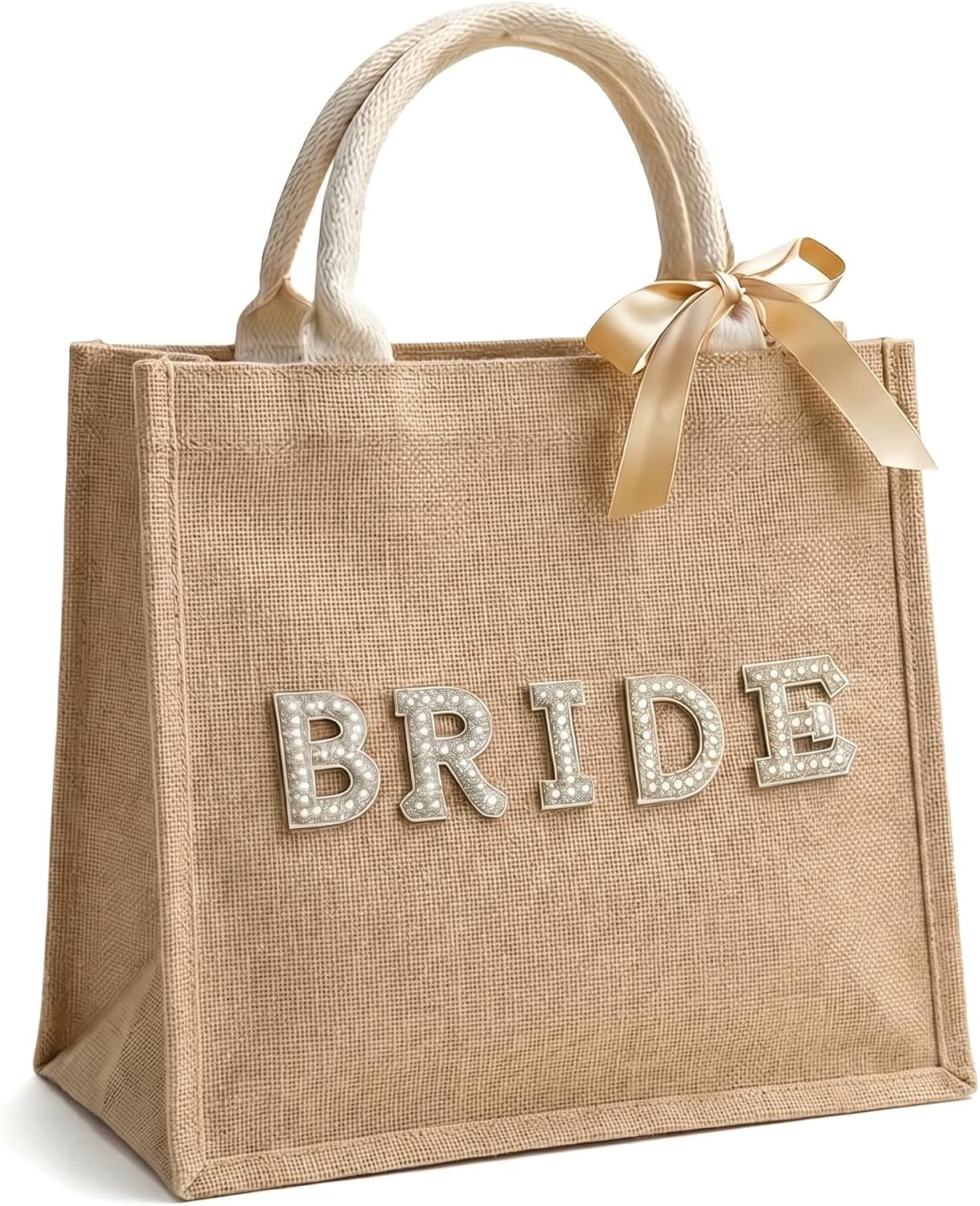 Tas bruid strandtas jute groot, bruid geschenkset tas, draagtas