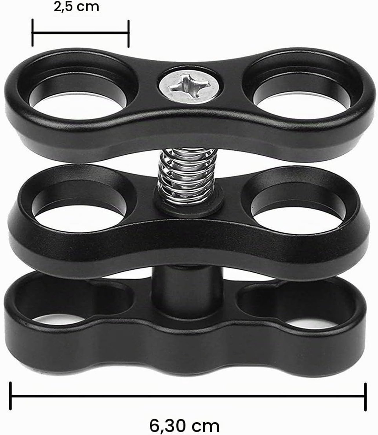 4 Stks 1 inch Aluminium Ball Clamp Mount voor Onderwater Duiken Licht Armen Tray Systeem, Fotografie Duiken Camera