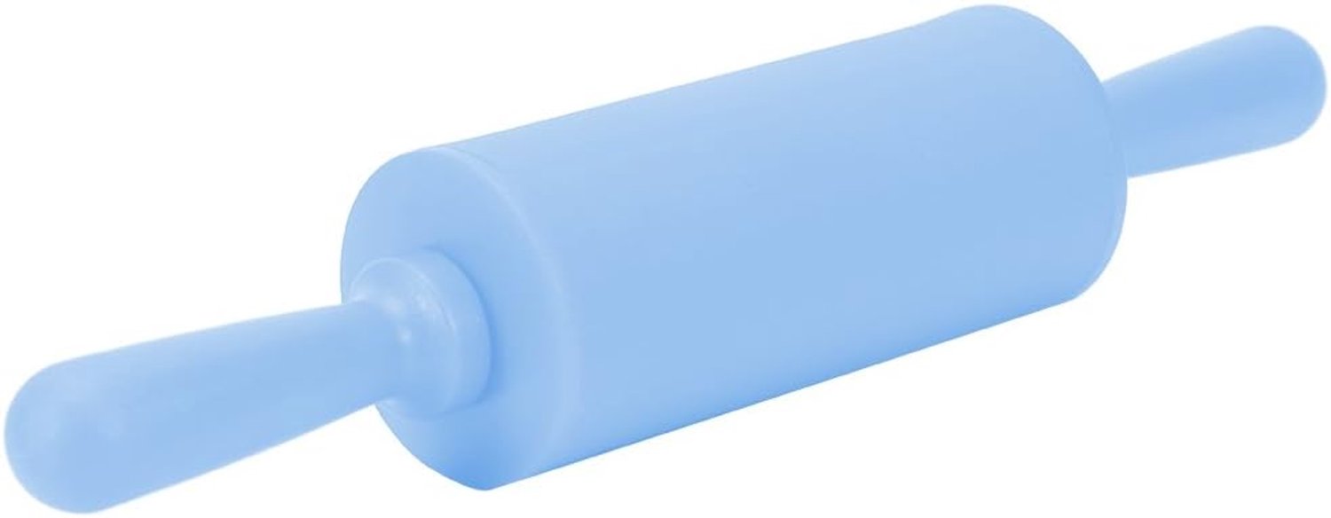 Chrees Deegroller met antiaanbaklaag van siliconen voor huishoudelijke apparaten met kunststof handgreep voor bakdeeg - groen (blauw)
