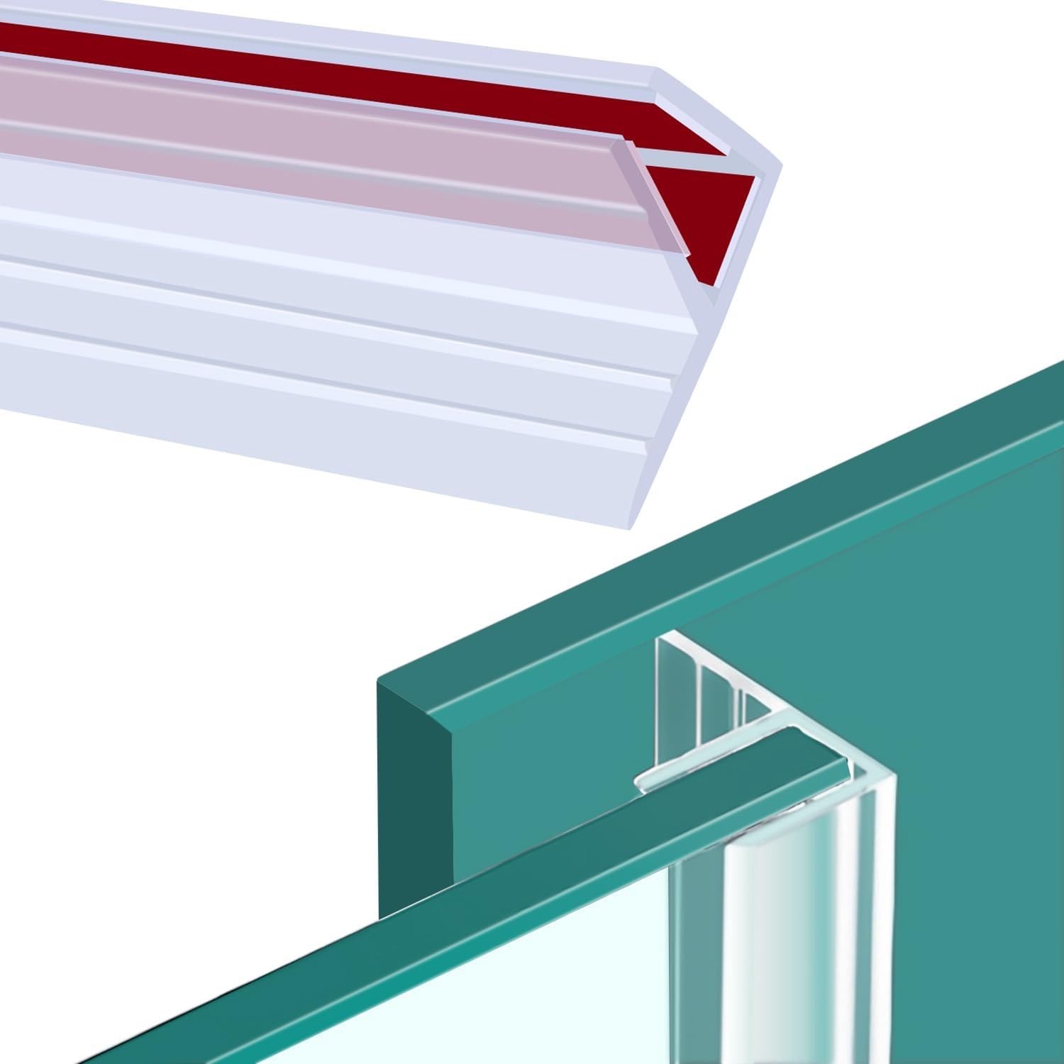 Douchedeurrubber - Transparant - 200 cm - Zelfklevend Siliconen - Voor 8 mm Glas