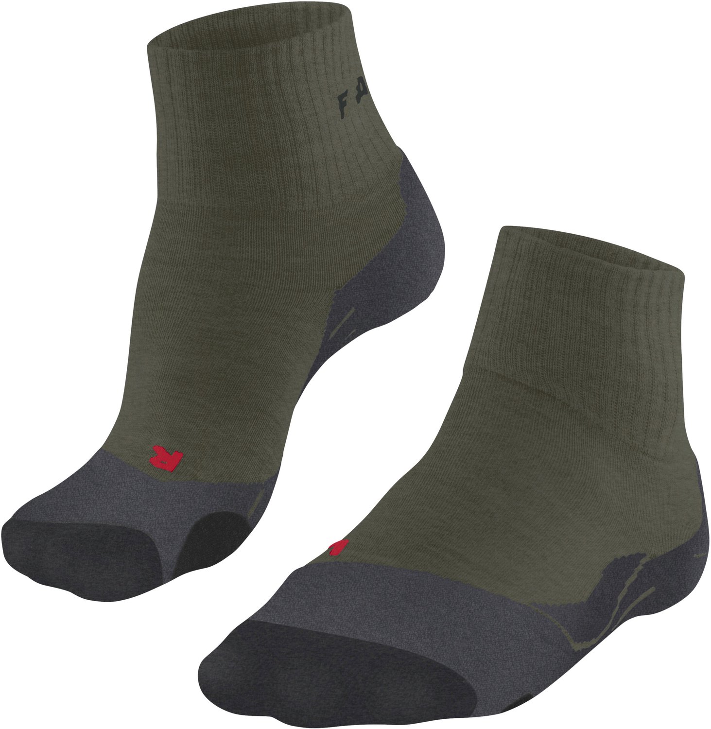 FALKE TK2 Short anti-blaar dik wol functioneel materiaal wandelsokken heren Groen